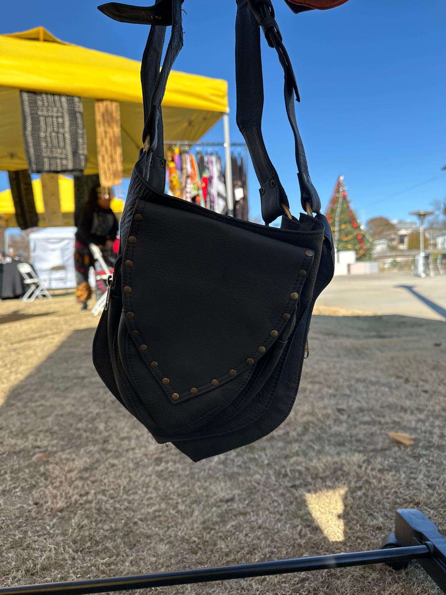 Indian Leather Waist/Crossbody Money Bag - Unisex