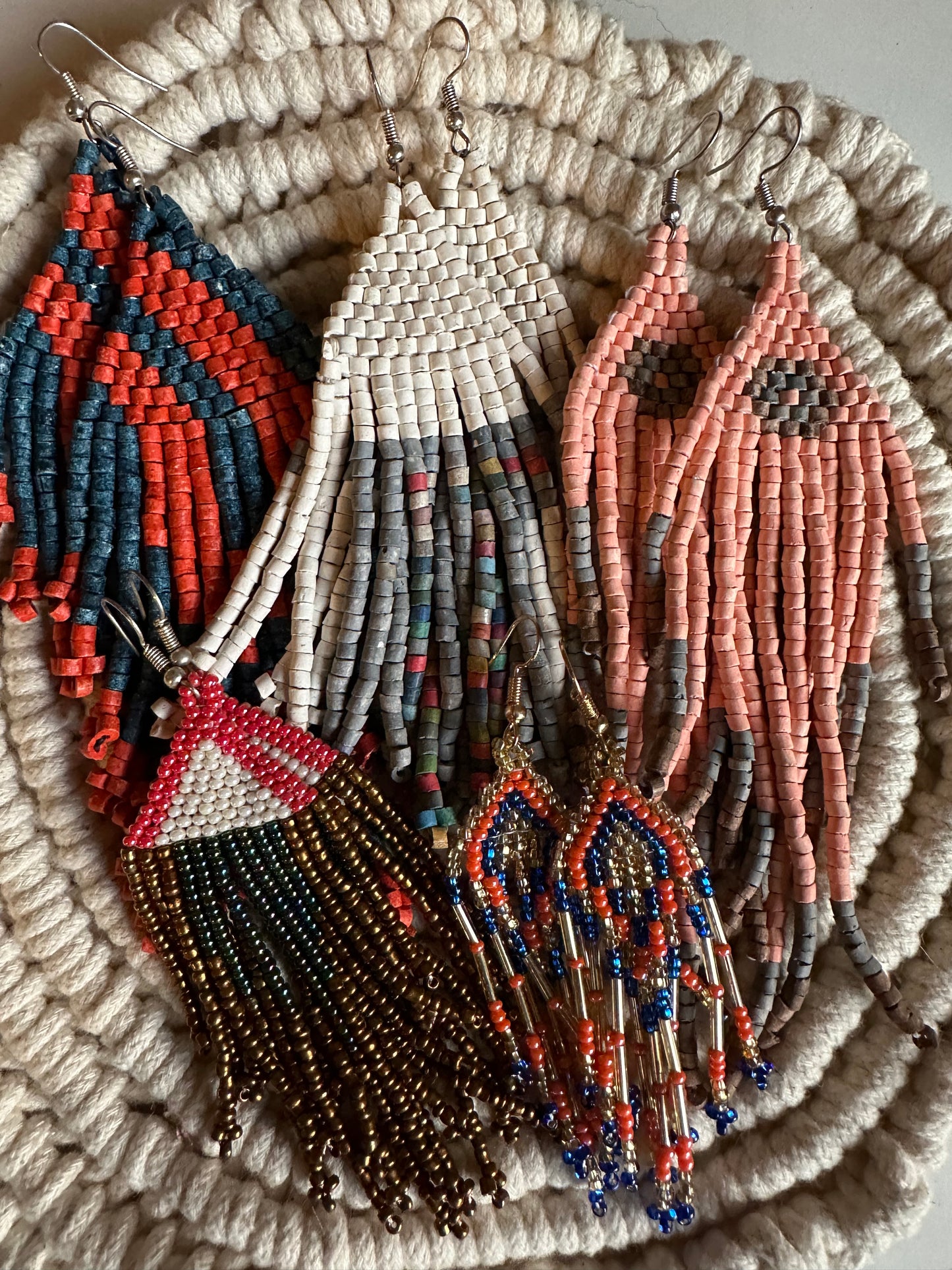 Authentic Guatemalan Handmade Beaded Earrings